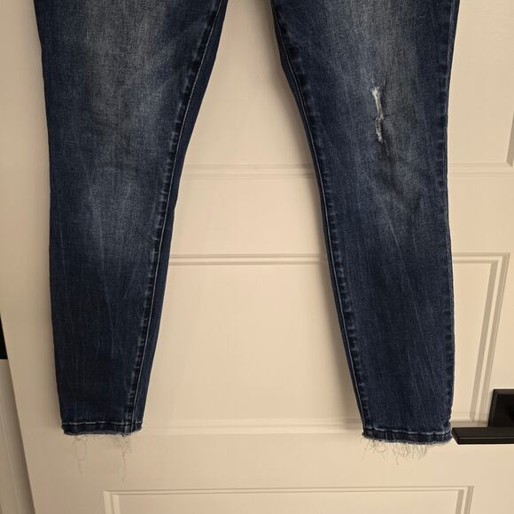 Women's Kut from the Kloth "Donna Ankle Skinny" Distressed Denim Jeans | Size 4P - Picture 4 of 9